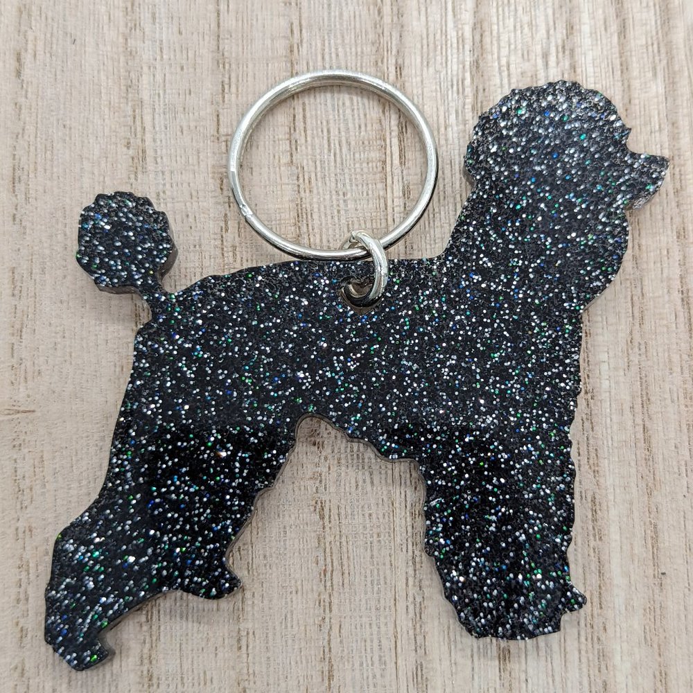 Poodle Glitter Keychains